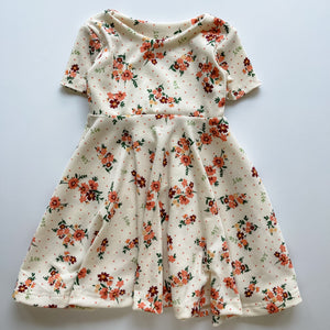 Cream Floral Twirl Dress