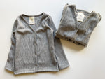 Load image into Gallery viewer, 6/7 Grey Cable Knit Cardigan
