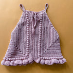 Load image into Gallery viewer, 1/2 Pink Crochet Peplum Tank

